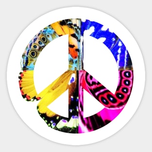 Peace Sign Support Life Humanity Psychedelic Nature Inspired Sticker